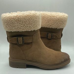 UGG Women's Harrison Cuff Chestnut Suede Boots